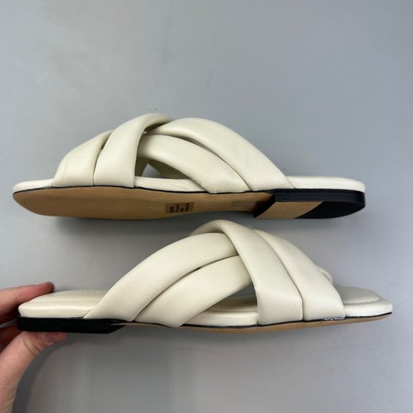 Anine Bing Eve Cream Padded Slide Sandals - Picture 9 of 11